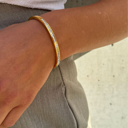 Krystal Bangle Armbånd 18K Guldbelagt - Global Urban Jewelry