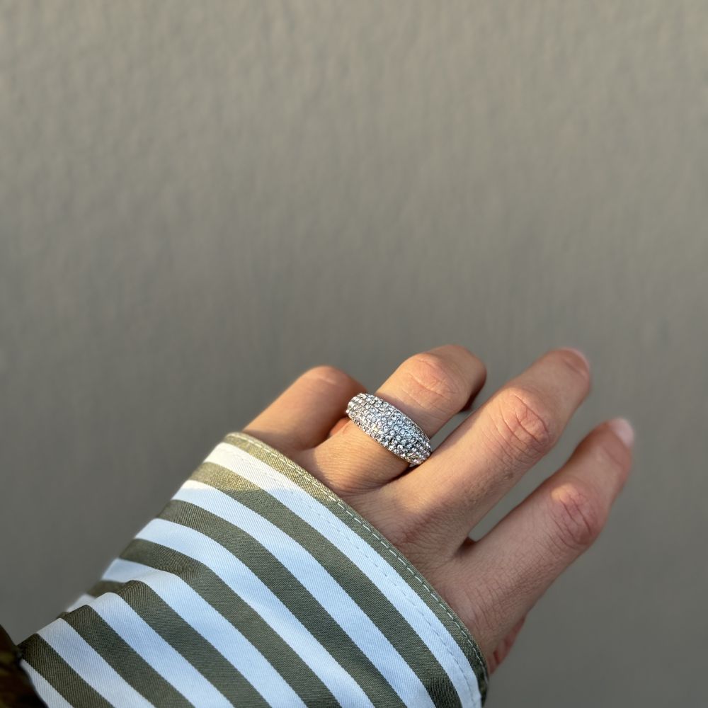 Krystal Ring Sølvbelagt - Global Urban Jewelry