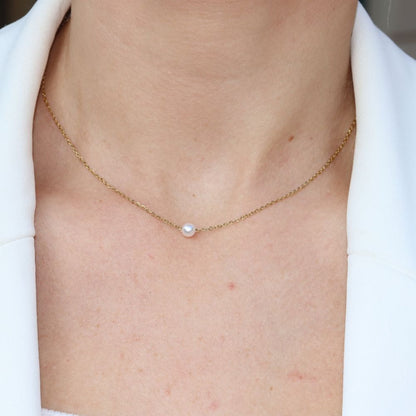 Perlehalskæde Med Choker 14K Guldbelagt - Global Urban Jewelry