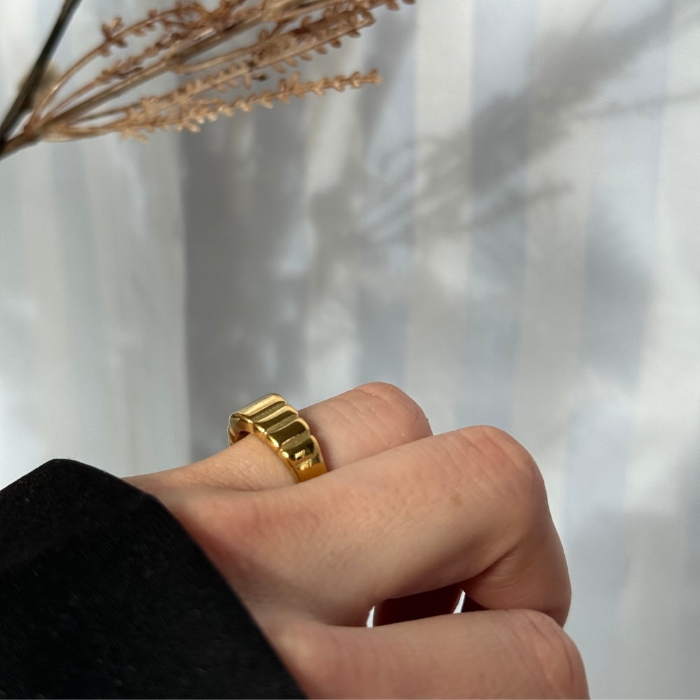 Chunky Amalie Ring 14K Guldbelagt - Global Urban Jewelry