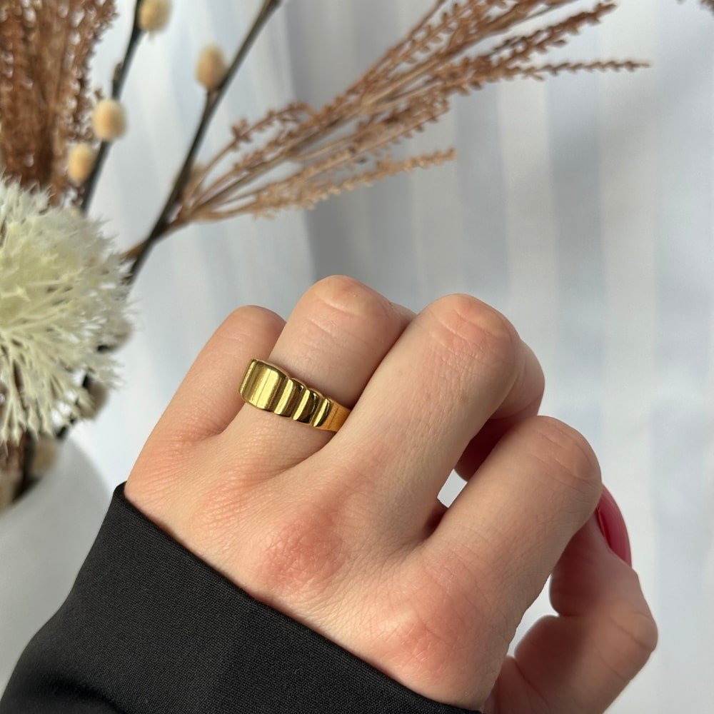 Chunky Amalie Ring 14K Guldbelagt - Global Urban Jewelry