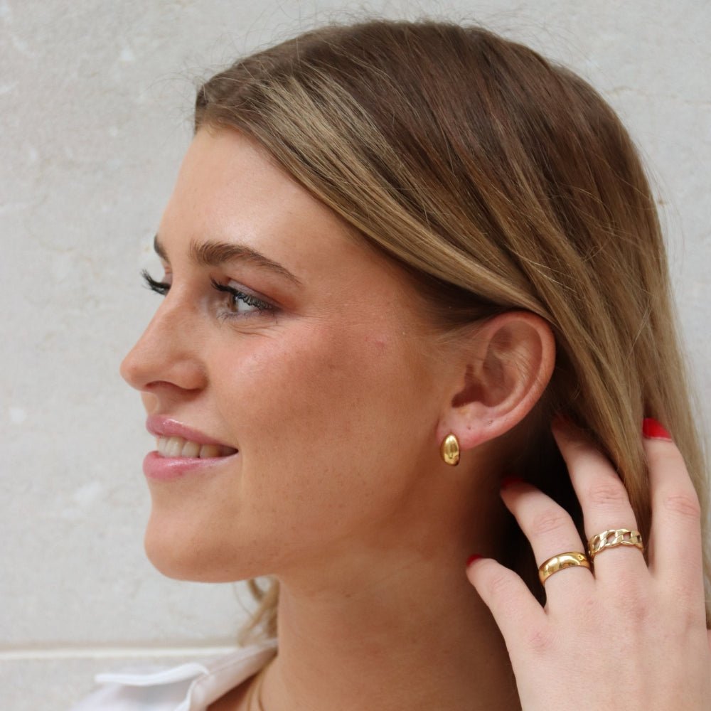 Chunky Dråbe Øreringe 14K Guldbelagt - Global Urban Jewelry