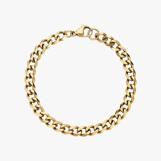 Panser Armbåndskæde 14K Guldbelagt 6mm - Global Urban Jewelry