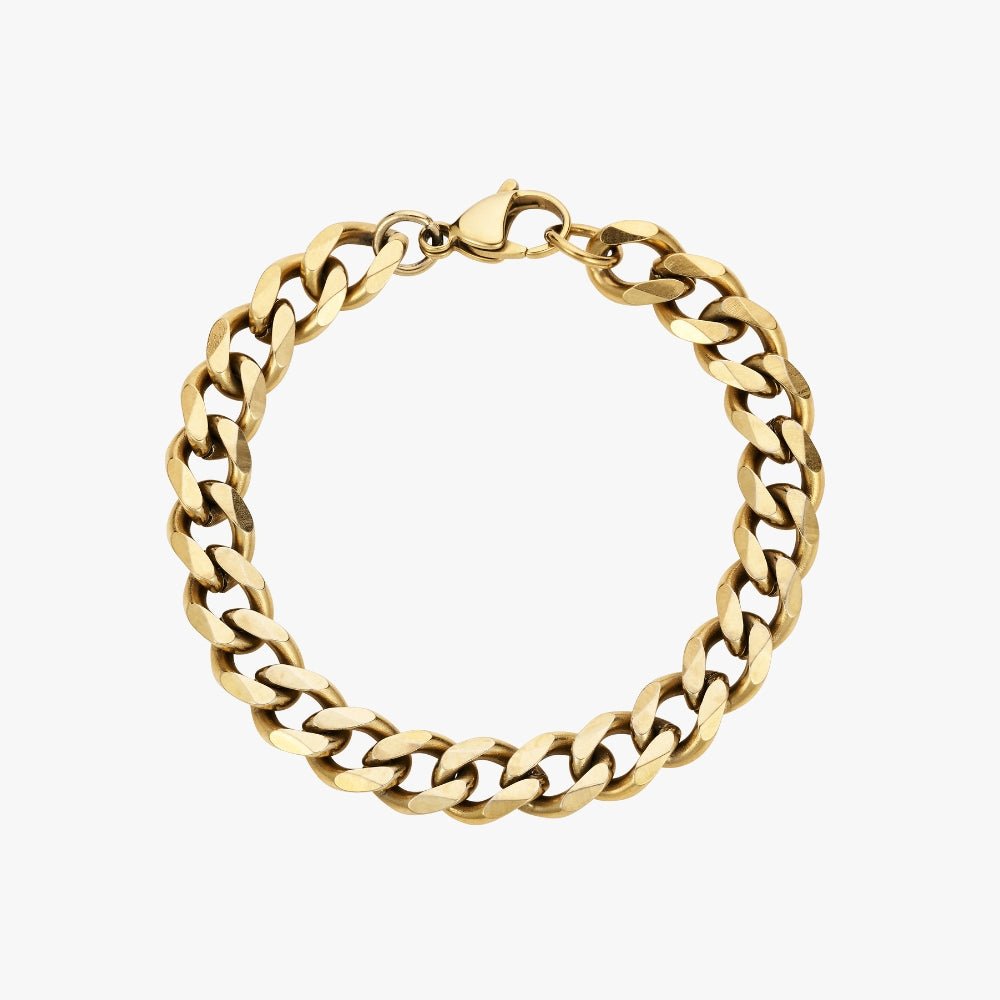 Panser Armbåndskæde 14K Guldbelagt 8mm - Global Urban Jewelry