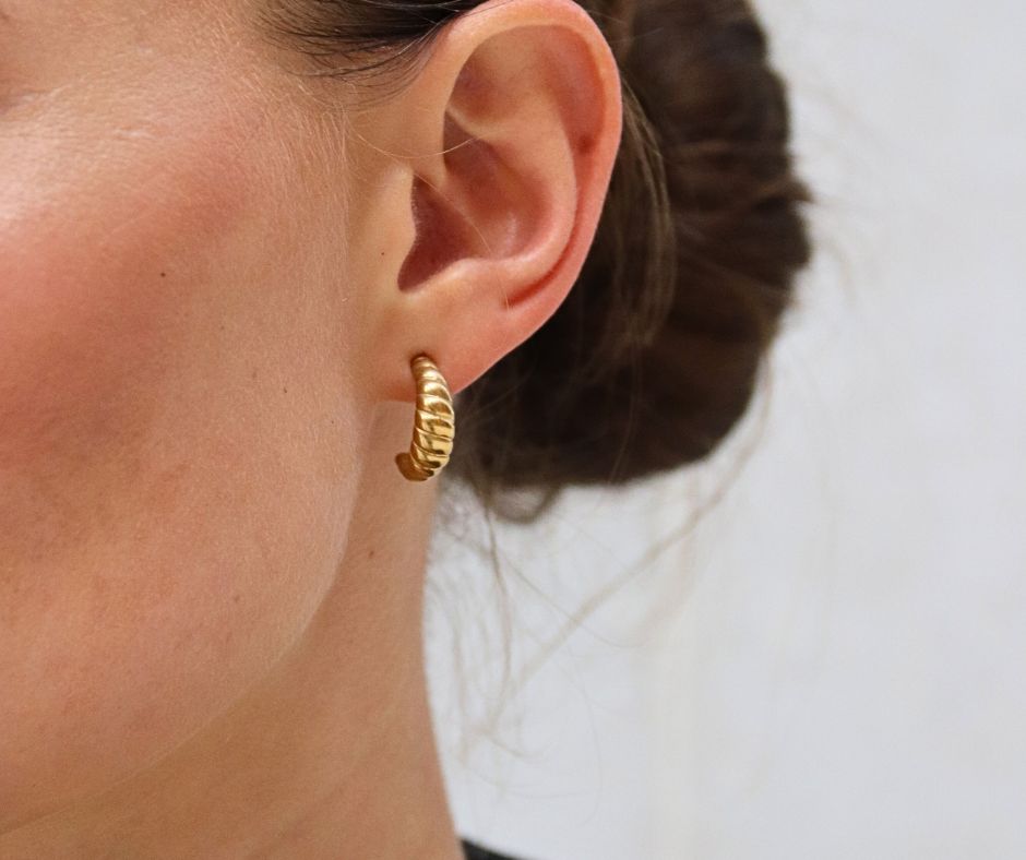 Vintage Croissant Øreringe 14K Guldbelagt - Global Urban Jewelry