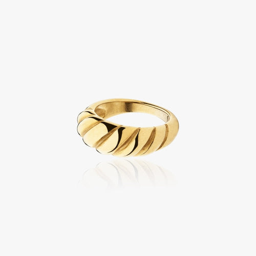 Vintage Croissant Ring 14K Gold Plated