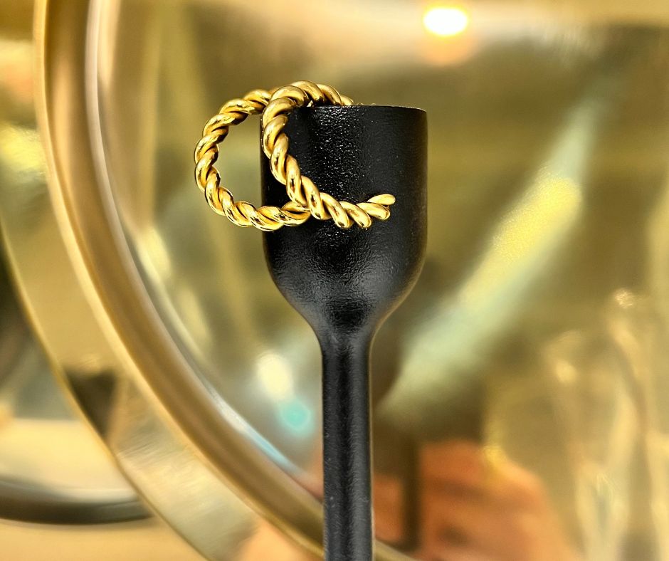 Vintage Spiral Tvist Hoop Øreringe 14K Guldbelagt - Global Urban Jewelry